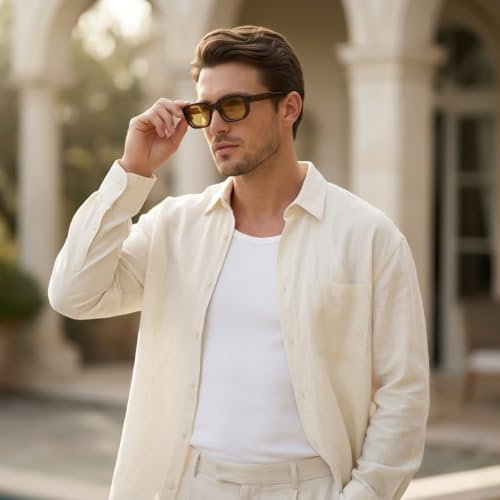 Image of Peter Jones Unisex Broad Frame Square UV /UB Protected Sunglasses (3887)