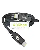240W USB C to USB C Cable (3FT/Braided), USB 4 Cable, 40Gbps Data Sync, 8K HD Display, USB-IF Certified, Thunderbolt 4/3 Compatible, for iPhone 17/16, Samsung S25/S24, Tablets, Laptop, Monitor