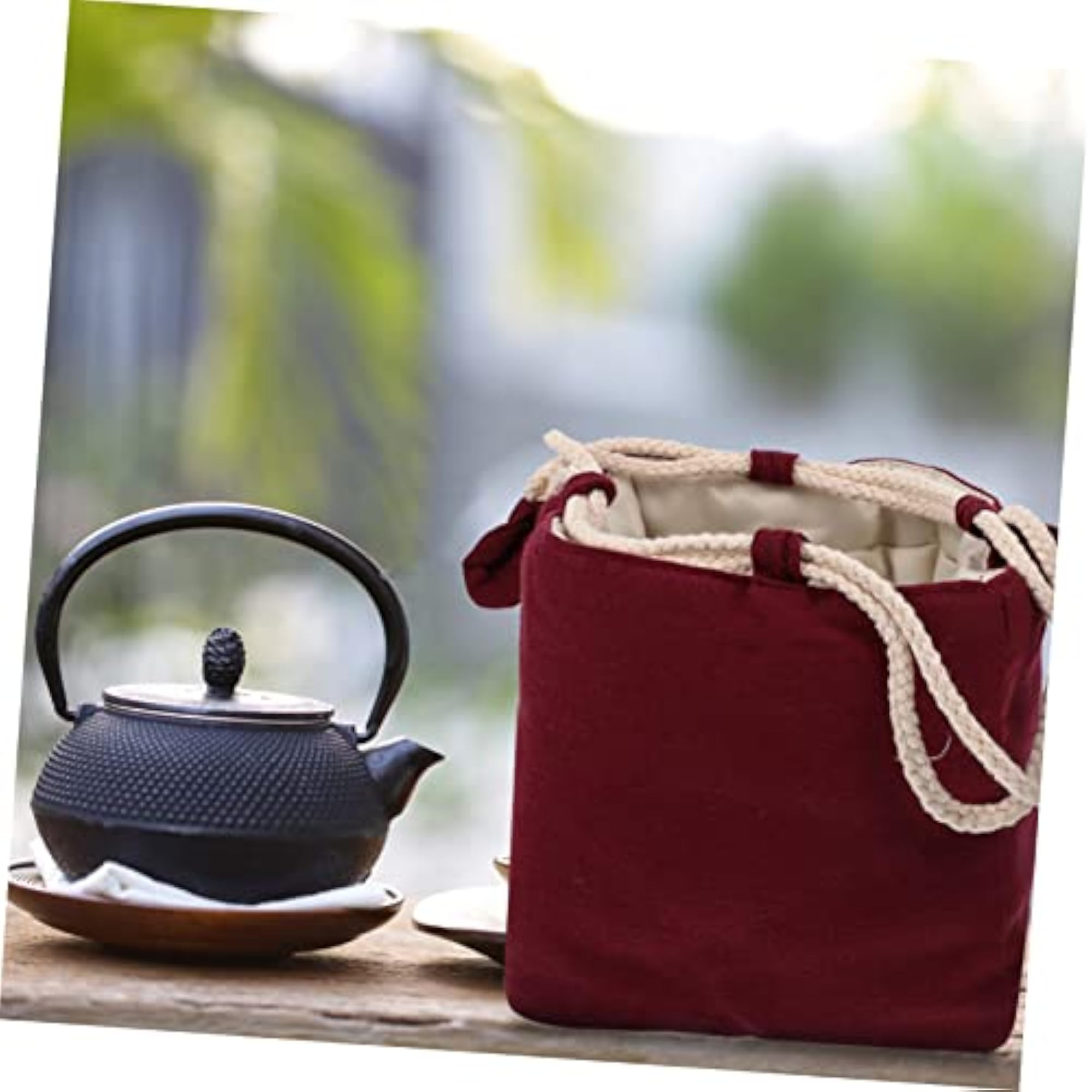 Tea Cup Drawstring Bag, Multi-function Teapot Container