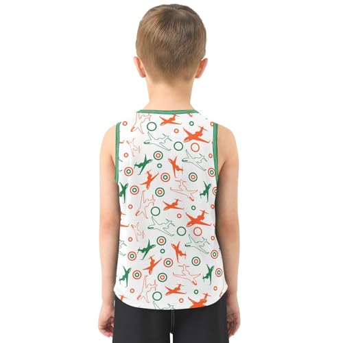 Baby Boys Sleeveless Tank Top Colorful Planes Toddler Athletic Vest 3-10T3