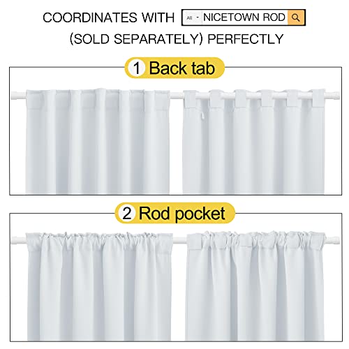 image for NICETOWN Living Room Darkening Curtain Drapes - (Cloud Grey Color) W70