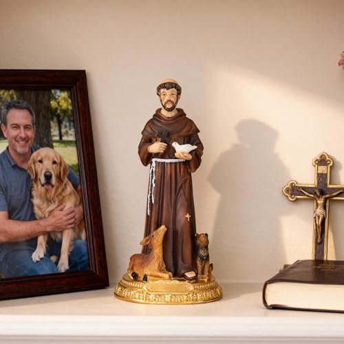 Estatua de San Francisco de Asís 8.6 Pulgadas miniatura 3