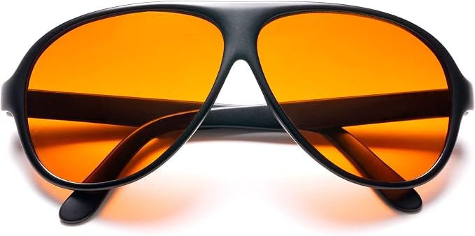 BluBlocker Black Original Aviator Sunglasses with Scratch Resistant Lens | Blocks 100% of Blue Light and UVA & UVB Rays | Retro | Gender Neutral| Blue Light Glasses | Sunglasses | 2701K |