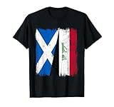 maglia irachena scozzese irachena con mezza bandiera della scozia maglietta