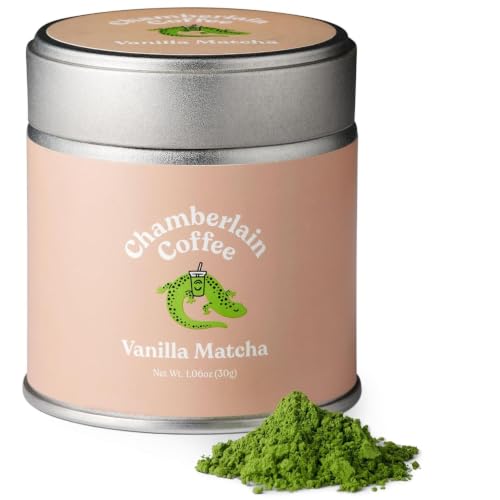 Chamberlain Coffee Vanilla Ceremonial Grade Matcha Tin, 30 Servings