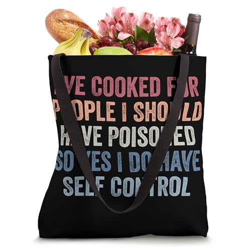 Bolsa tote divertida con estampado: 'I've Cooked For People I Should Have Poisoned' miniatura 4
