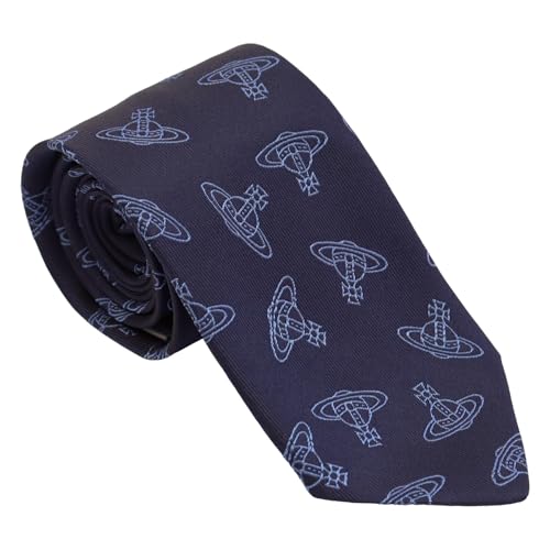 [ヴィヴィアンウエストウッド] ネクタイ スリム W0106 slim 7cm幅 (NAVY BLUE（K410）, Free Size) [並行輸入品]