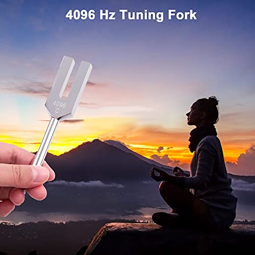 Qiyun Tuning Fork, 4096 Hz Tuning Fork - Crystal Tuning Fork With Hammer For Healing #TOP3