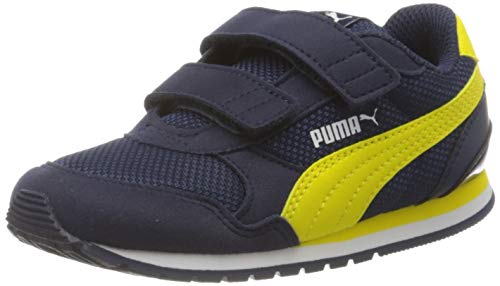 PUMA ST Runner V2 Mesh V INF, Zapatillas Unisex niños, Azul (Peacoat/Meadowlark White), 20 EU