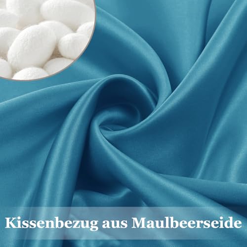Adubor 100% Seidenkissenbezug 80x80cm für Haar und Haut mit Reißverschluss – Ansicht 3