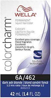 Wella ColorCharm Permanent Liquid Hair Color for Gray Coverage, 6A Dark Smokey Ash Blonde