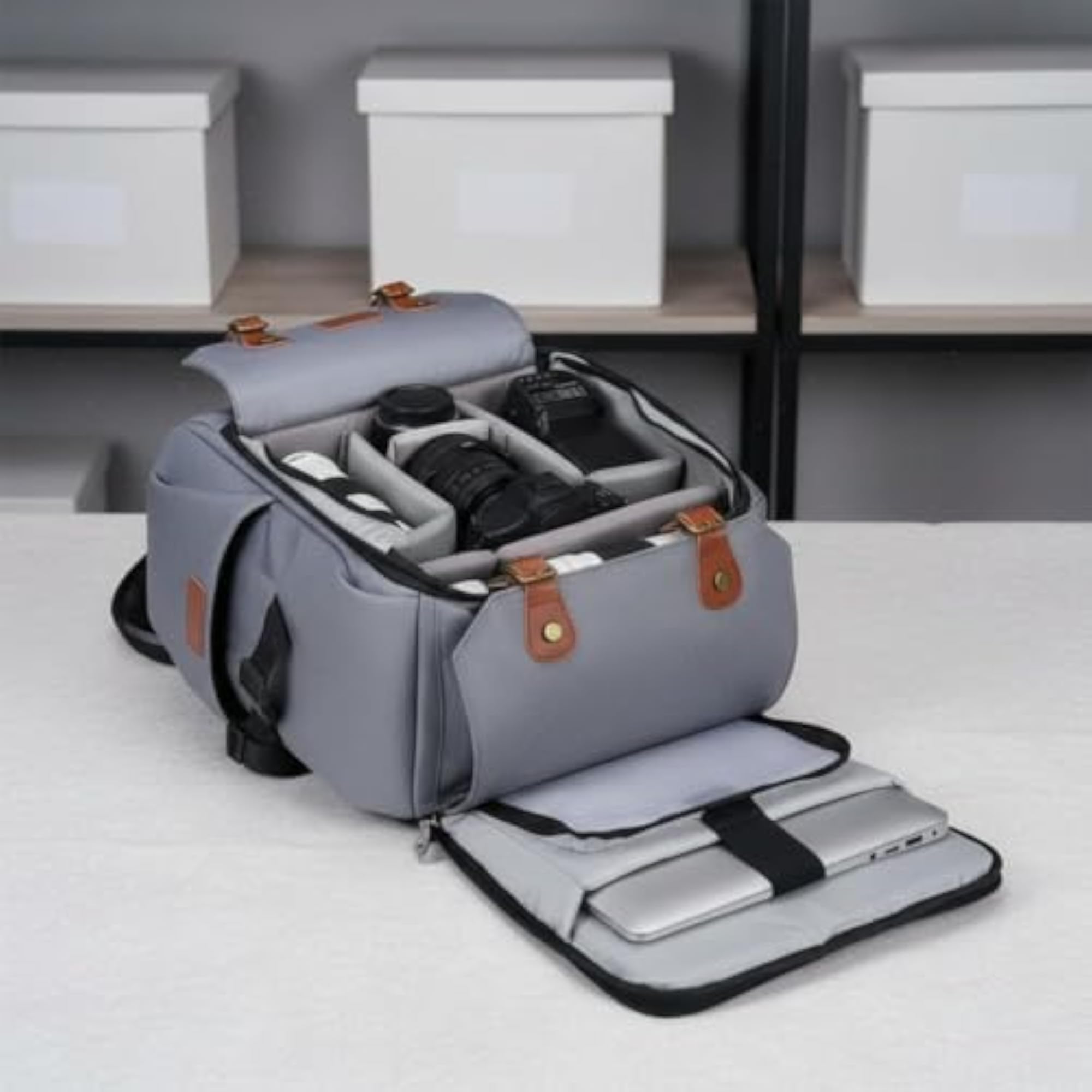 Structured Camera Backpack, Rectangular Design