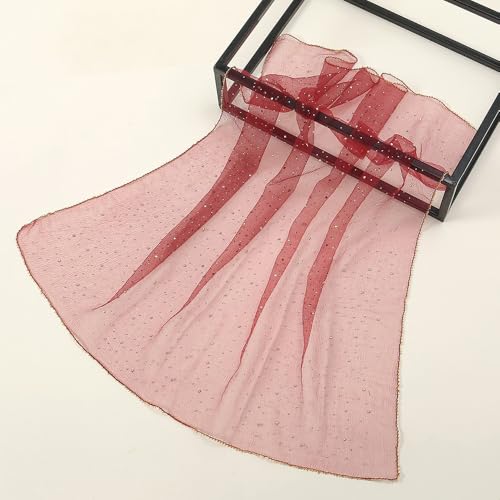 Women's Glitter Decor Head Scarf 31.5 Inch Rhinestone Head Scarf, Fashion Hair Wraps Scarves for Women2