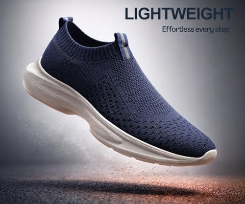 Image of Kraasa Trial Running Shoes with Lightweight Memory Insole | Breathable, Anti-Skid Knit Sneaker, Walking & Gym Shoes