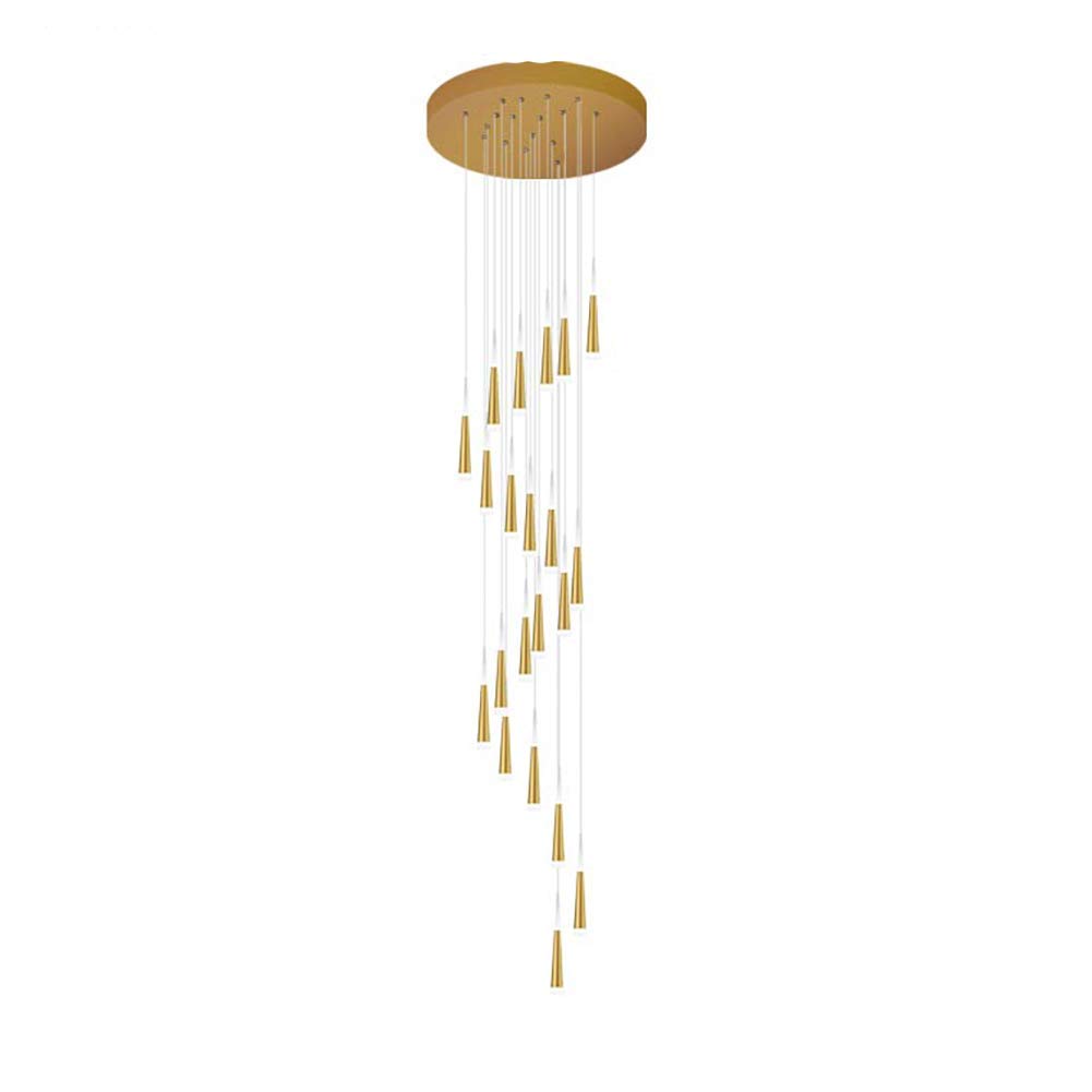 LYMSXAZOU Nordic LED Ceiling Light Fixture 21 Lights Adjustable Acrylic Cone Pendant for Kitchen Dining Room & Living RoomModern Hanging Lighting Design
