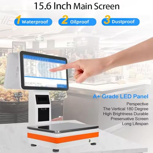 Báscula y caja registradora todo en uno con pantalla dual miniatura 2
