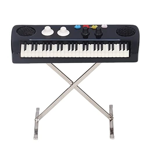 Elektronisk Orgelmodell i Miniatyr 7 Cm/2,8 In Elektronisk Orgel Instrumentmodell Handgjord Simulering Elektronisk Orgel Musikprydnad Lämplig för Vardagsrum, Arbetsrum, Kontor