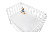 pinolino wiege natur  Pinolino 540024-2D Spannbetttücher für Wiegen, Anstellbettchen und Kinderwagen im Doppelpack \'Sternchen\', Jersey, Uni, weiß/hellblau/blau