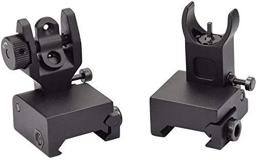 Flip Sight, Compatible con Picatinny y Weaver Rails, Vista Plegable