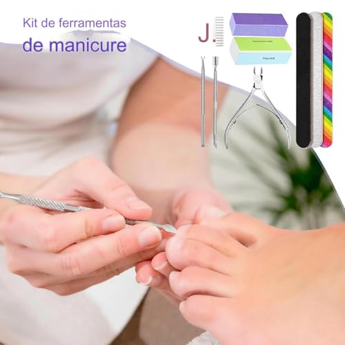 Kit de ferramentas de manicure, ferramentas de manicure profissionais | Conjunto de cuidados com as
