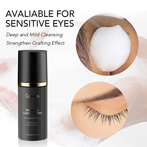 Eyelash Extension Cleanser -100 Ml Lash Shampoo For Lash Extensions With Brush Eyelash Wash For Extensions & Natural Lashes/Paraben & Sulfate Free Safe Makeup Remover #TOP3