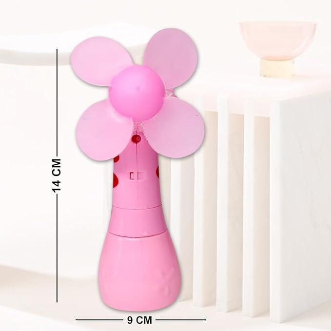 Image of Portable Mini Carrot-Shaped Fan With Mist Water Spray, Hand-Driven, Multicolour, Medium, Modern, Wearable, Cordless, Cooling Mist, Both Indoor & Outdoor, Pack of 1