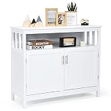 LOKO Buffet Cabinet with Storage, Bar Cabinet with Five-Position Adjustable Shelf, Wine Cabinet Side