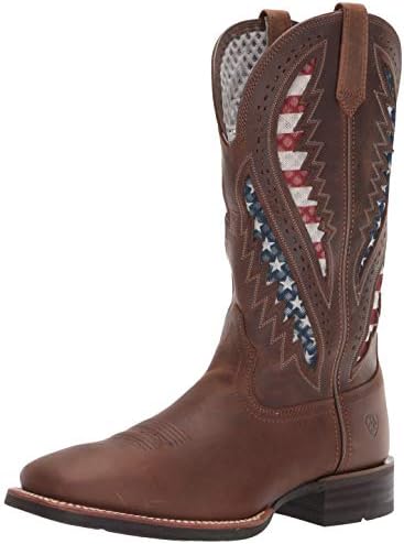 Ariat Mens Quickdraw VentTEK Western Boot Distressed Brown 12 Wide