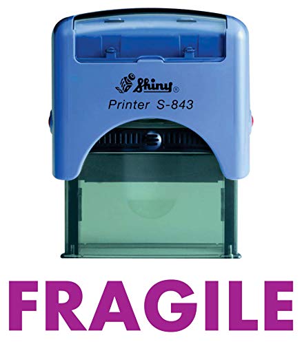 Fragile   Sello de goma brillante para oficina, color Voilet 14 X 38 MM