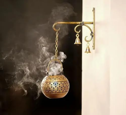 Brûleur d'encens traditionnel laiton antique ciselé