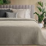 Eurofirany Tagesdecke Glori mit Streifenmuster beige 220x240 cm