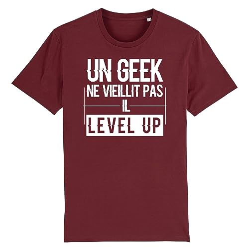 T-shirt geek homme en coton bio imprimé en France pour style casual