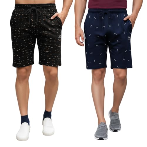 Image of GUIDE Men's Regular Fit Printed Cotton Shorts