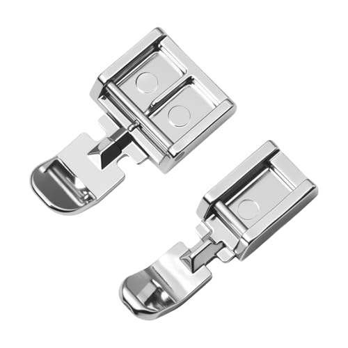 tiyiyok Pied De Biche Machine a Coudre, Couture Accessoires, Fermeture Éclair Amovible pour Tous Les Modèles à Levier Bas, 2 Pièces, Pieds-de-biche pour Singer,...