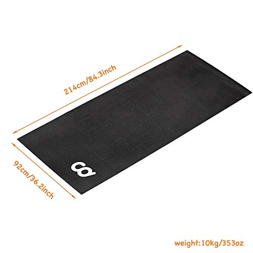 Cyclingdeal Bike Bicycle Trainer Floor Mat - 3' X 7' (High Density) - Compatible With Indoor Indoor Bikes - Floor Thick Mats For Exercise Equipment - Gym Flooring-Treadmill(92 Cm X 214 Cm) #TOP1