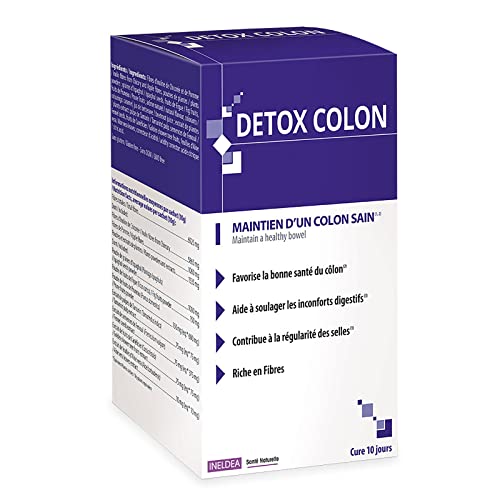 Ineldea Santé Naturelle - Detox Colon - Détoxifie naturellement - Bien-être général - Inconforts intestinaux - Sans Gluten - Poudre - 10 sachets - Cure 10j