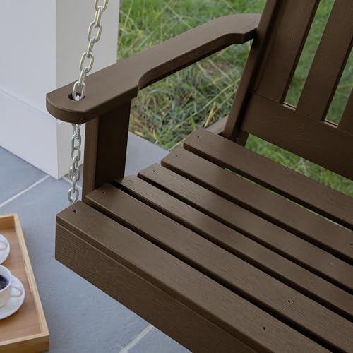 Image of Highwood AD-PORL2-ACE Lehigh Porch Swing, 4 Feet, Weathered Acorn