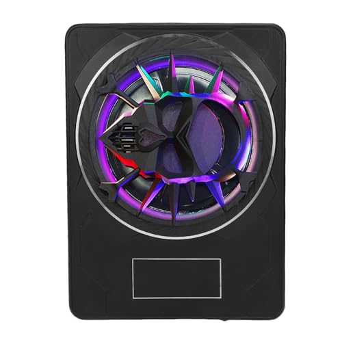 Yctze Subwoofer Accionado 800W del Coche de 10 Pulgadas con Las Luces LED Pulsantes 220W RMS Tecnología de Alta Velocidad del MOSFET Impulso bajo Ajustable para el Audio del SUV del (Colorful)