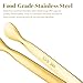GOLD Mini Tongs for Serving - Small Tongs for Appetizers, Perfect for Mini Tongs Utensils - Gold Serving Utensils