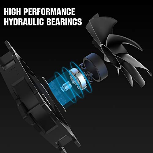Pccooler 120Mm Case Fan 3 Pack Dark Night Series, Dn-120 High Performance Cooling Pc Fans - Efficient Hydraulic Bearing - Low Vibration And Quiet Computer Fans For Pc Case #TOP4