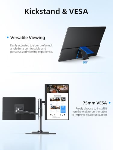 Image of UPERFECT OLED Portable Monitor 14 inch, 3K 2880x1800 | 120Hz | 0.1ms Portable Gaming Monitor, 500 Nits |120% DCI-P3 | 500000:1 Contrast | Ultra-Slim Design for Laptop Mini PC Phone Game Consoles