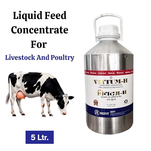 Image of REFIT Vitamin H for Cow, Cattle, Buffalo, Sheep, Goat, Poultry, Dairy Farm and Livestock Animals, 5 Litre, VIYTUM H