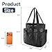 YASONIC Mesh Shower Caddy Portable for Dorm College Room Essentials, 8-Pocket Large Shower Bag with Double Handles, Hanging Shower Basket for Beach, Swimming, Bathroom, Beach, Camp, Gym, Black