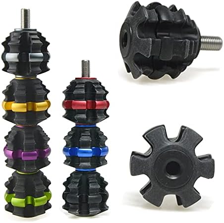 ZSHJG Archery Stackable Bow Stabilizer Ball Reduce Shock Absorber Balance Bar Vibration Damper Silencer for Recurve Compound Bow Hunting Shooting (Black)