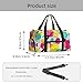 Fashion 80s Or 90s Memphis Women'S Gym Duffle Bag With Shoes Compartment, Ideal For Travel, Gym, Sports, Duffel, Weekender