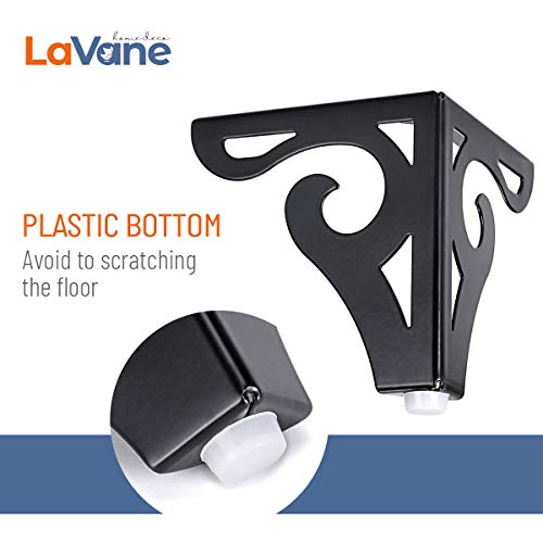 5 Inch / 12.5Cm Furniture Legs, La Vane Set Of 4 Modern Metal Hollow Out Triangle Furniture Feet Diy Replacement Silver For Cabinet Cupboard Sofa Couch Chair Ottoman #TOP1