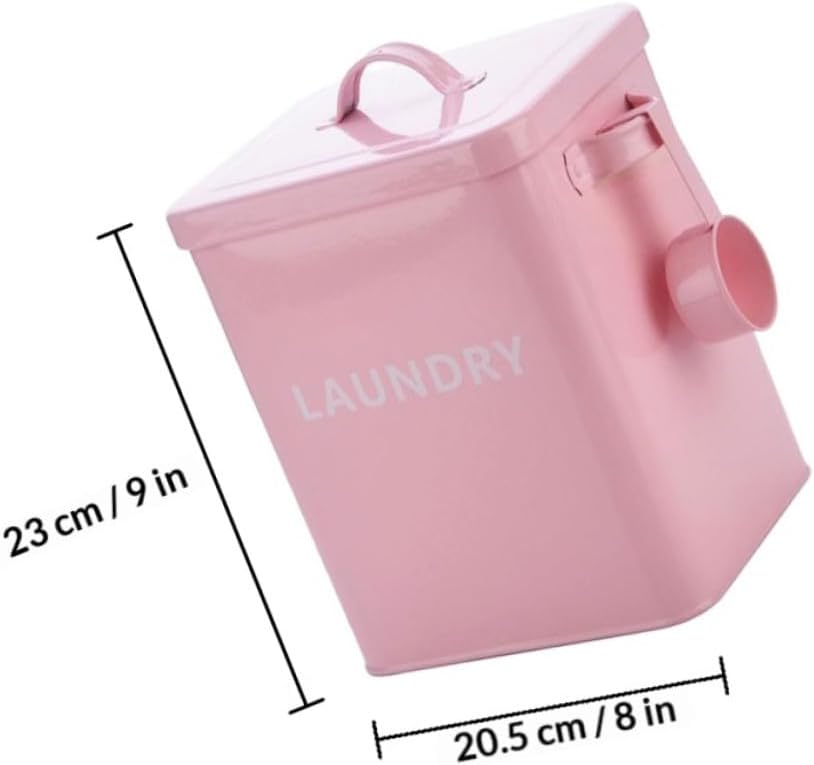 GALPADA Multi-functional Laundry Detergent Storage Container, Pink Sealing Rice and Flour Food Holder Box for Kitchen and Household Organization