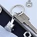 GKOXUQ 6Pcs/set Heavy Duty Alloy Car Engine Piston Keychain for Automotive Enthusiasts Mechanical Design Keyring