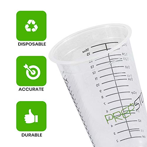 Vasos medidores desechables para resina 16oz pack 20 miniatura 5