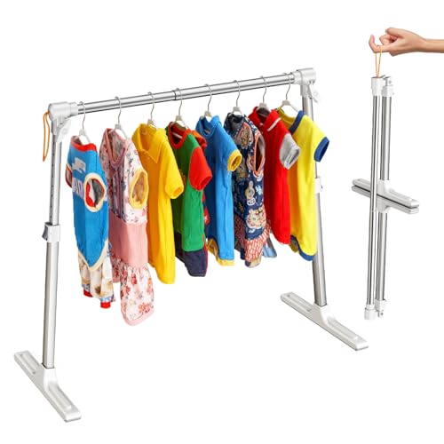 Blissfuhue Foldable & Adjustable Dog Closet,Portable Clothing Rack for Pet/Dog